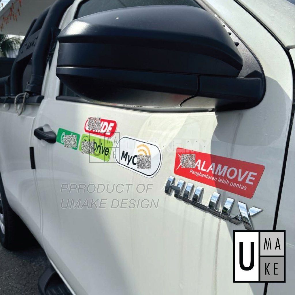 Magnetic E-Hailing Car Sticker (Outdoor Grade)