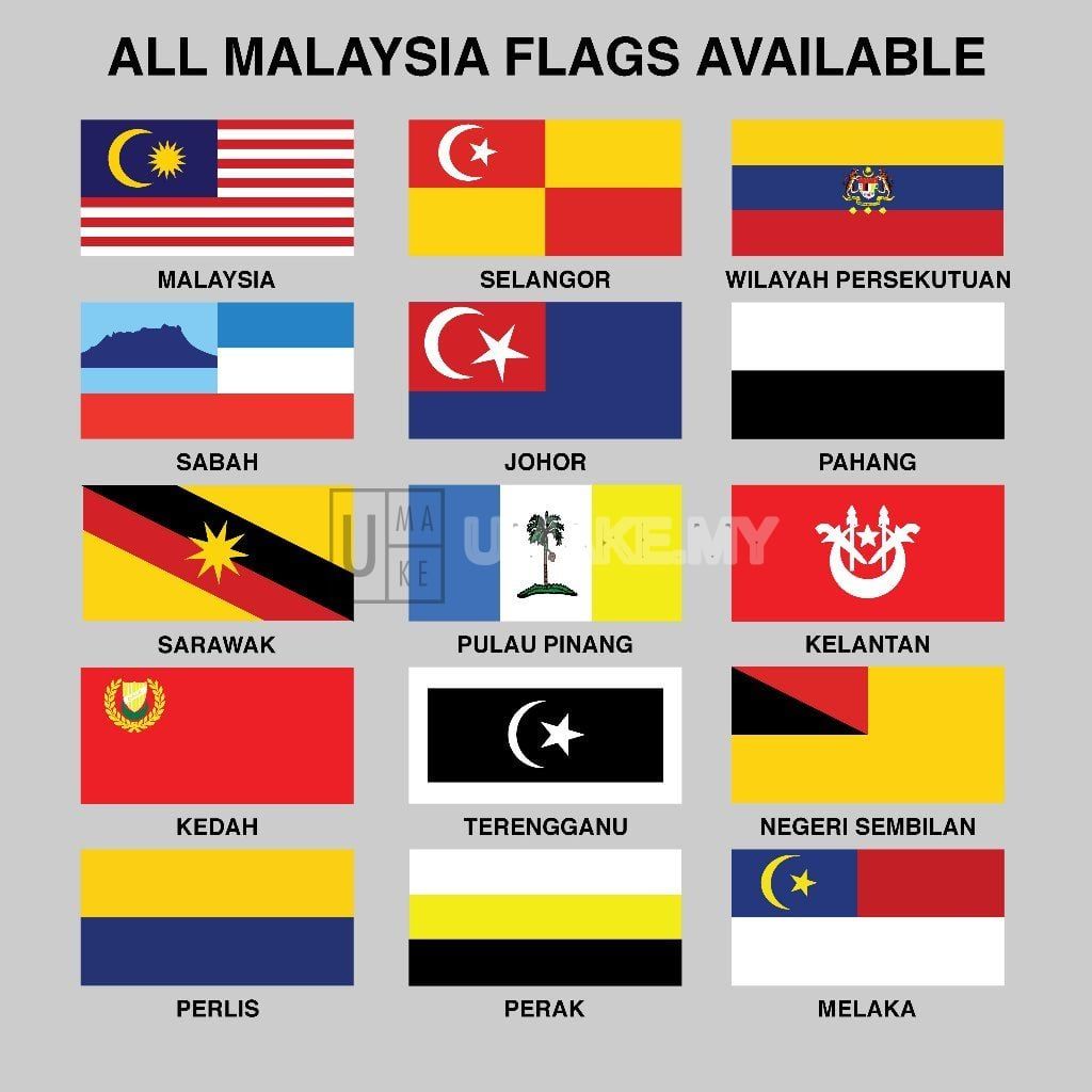 Magnetic Car Flag (Malaysia / State)