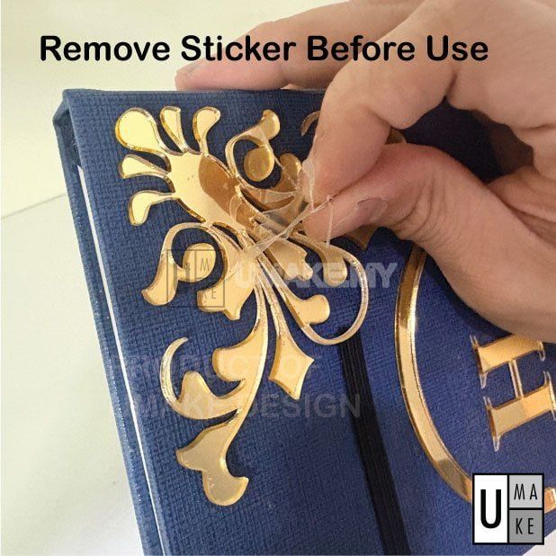 Custom Gold Mirror Nikkah Certificate Cover