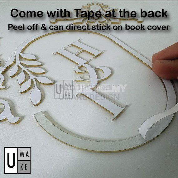 Custom Gold Mirror Nikkah Certificate Cover