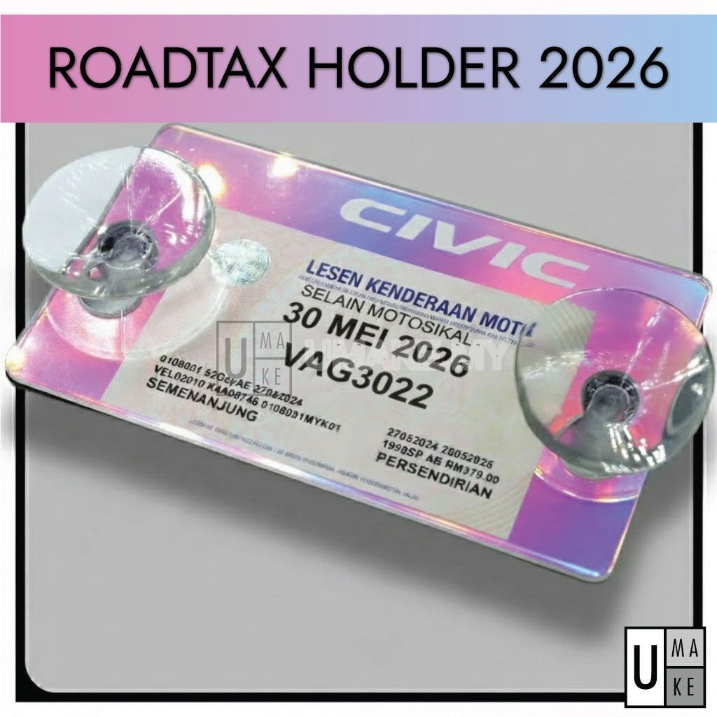 Colour-Changing Acrylic Road Tax Holder