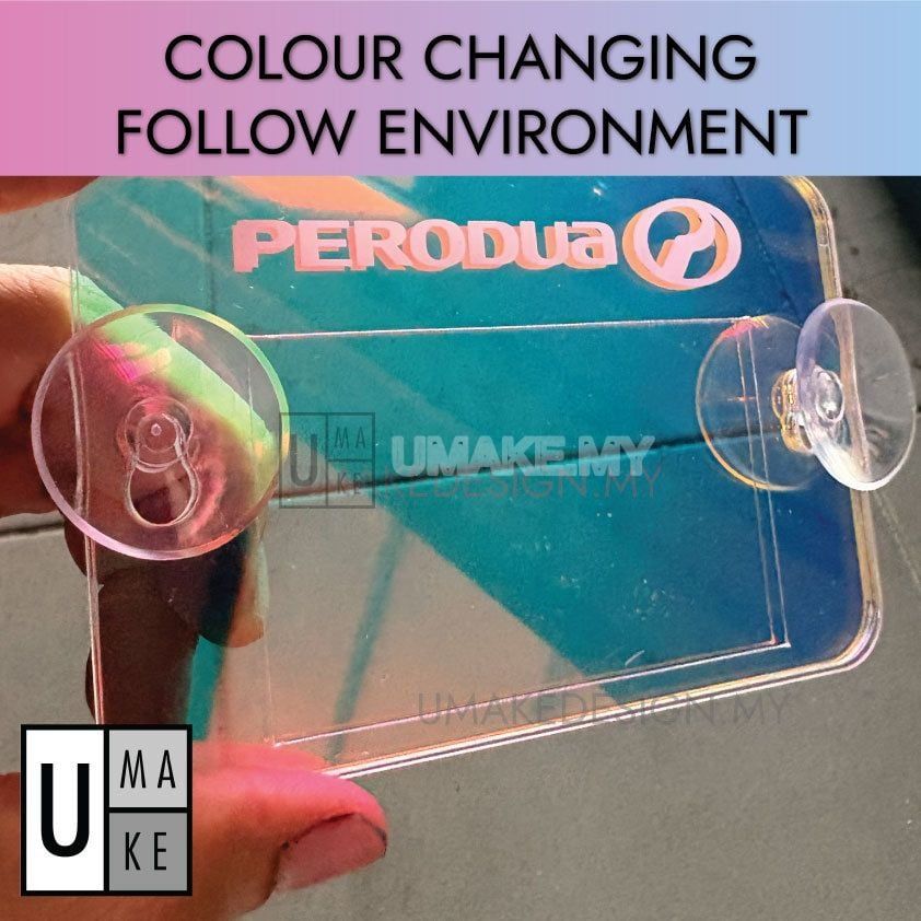 Colour-Changing Acrylic Road Tax Holder