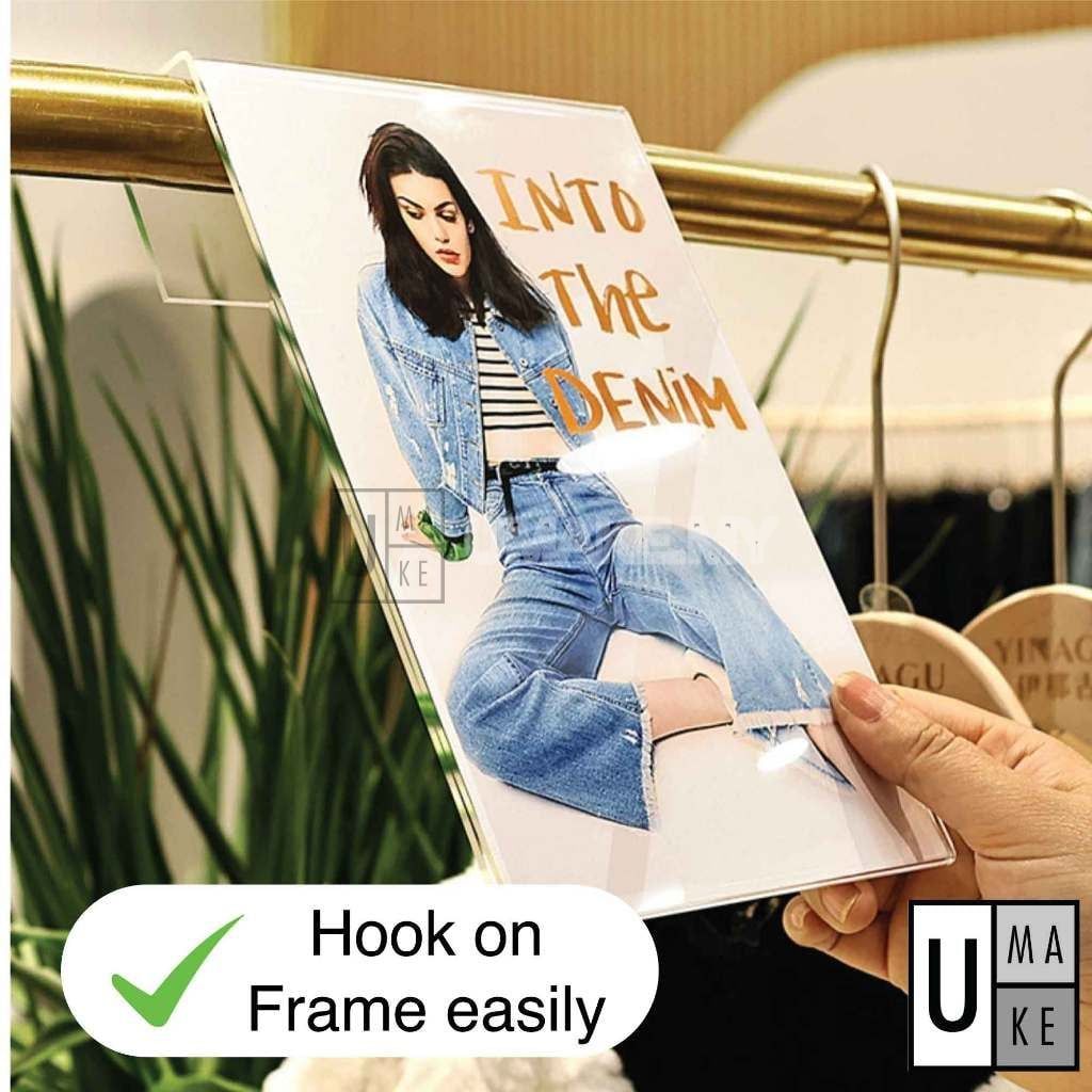 Acrylic Clothing Rack Sign Holder