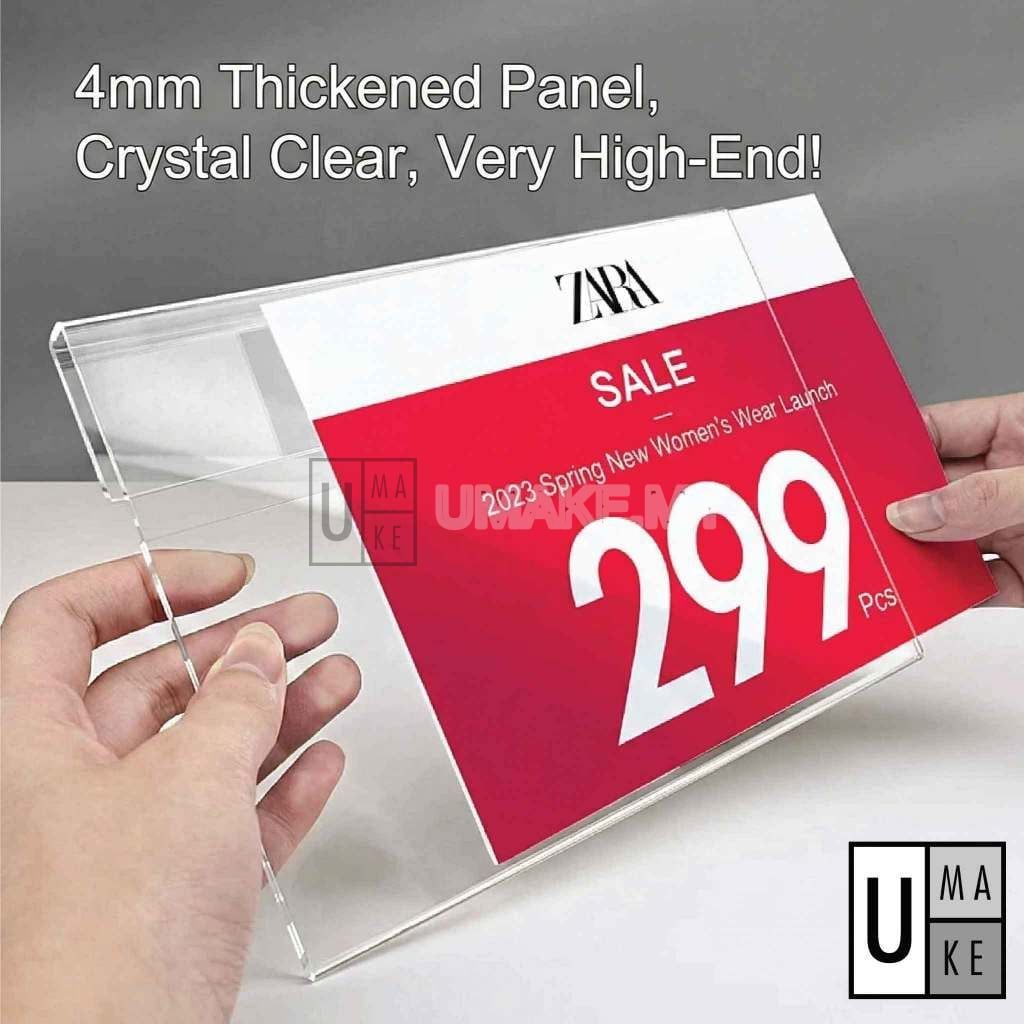 Acrylic Clothing Rack Sign Holder