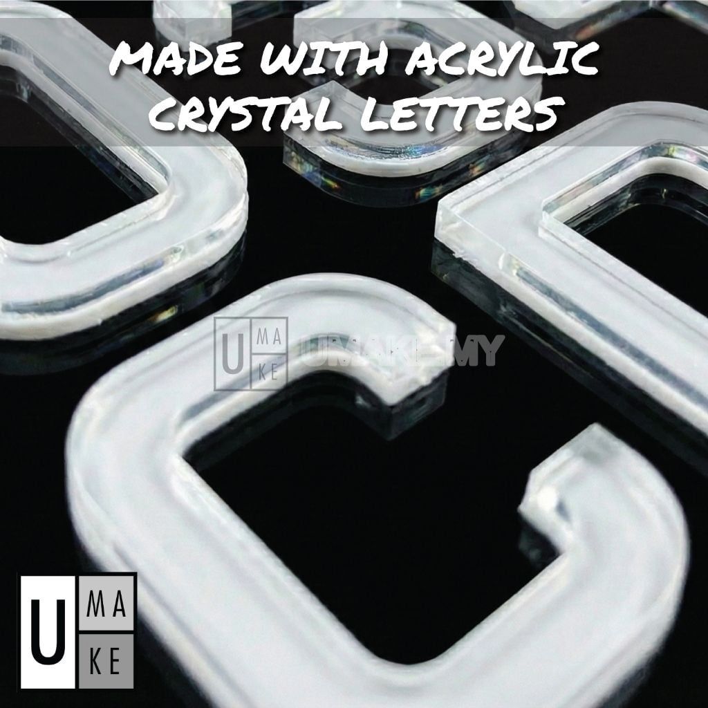 3D Crystal Acrylic Car Number Plate (6mm)