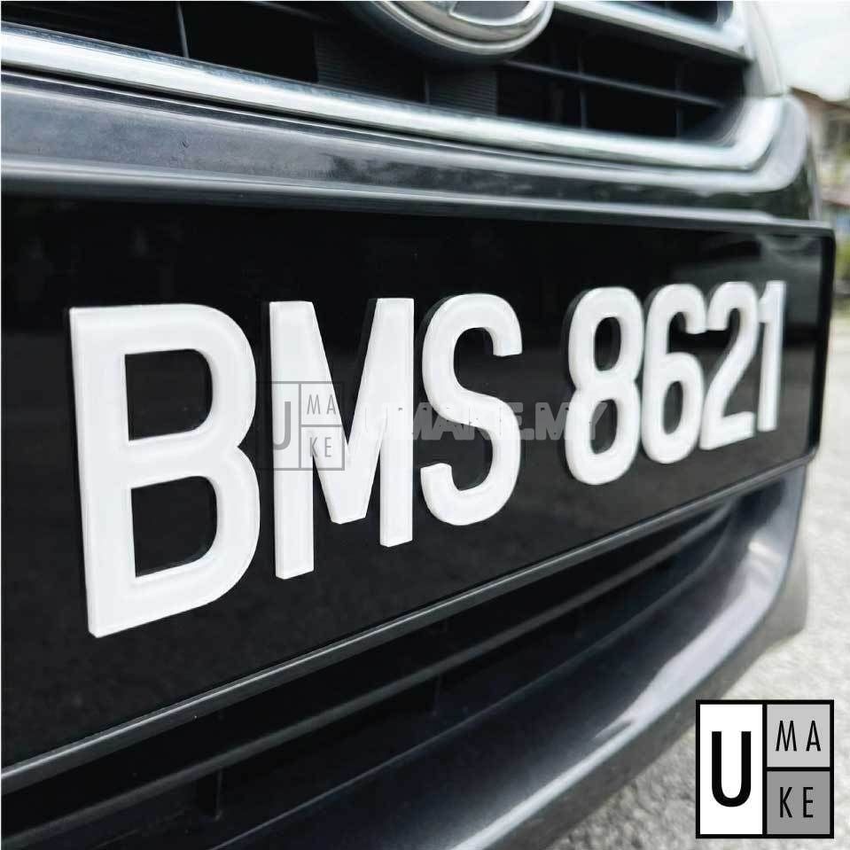 3D Crystal Acrylic Car Number Plate (6mm)