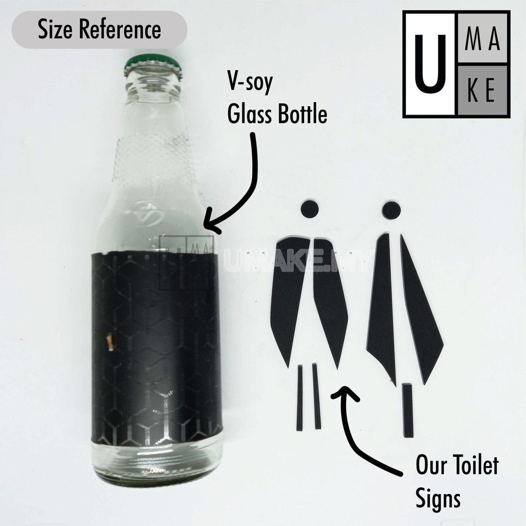 3D Acrylic Toilet Sign