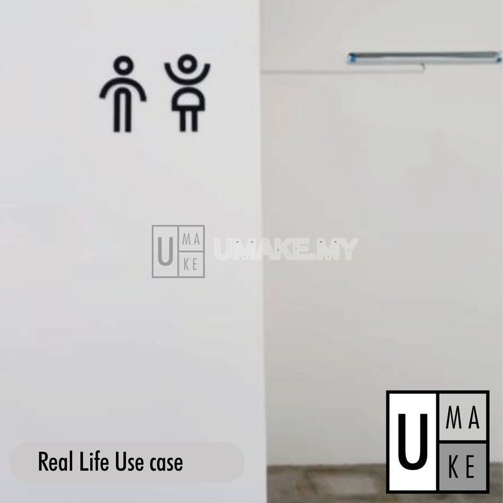 3D Acrylic Toilet Sign