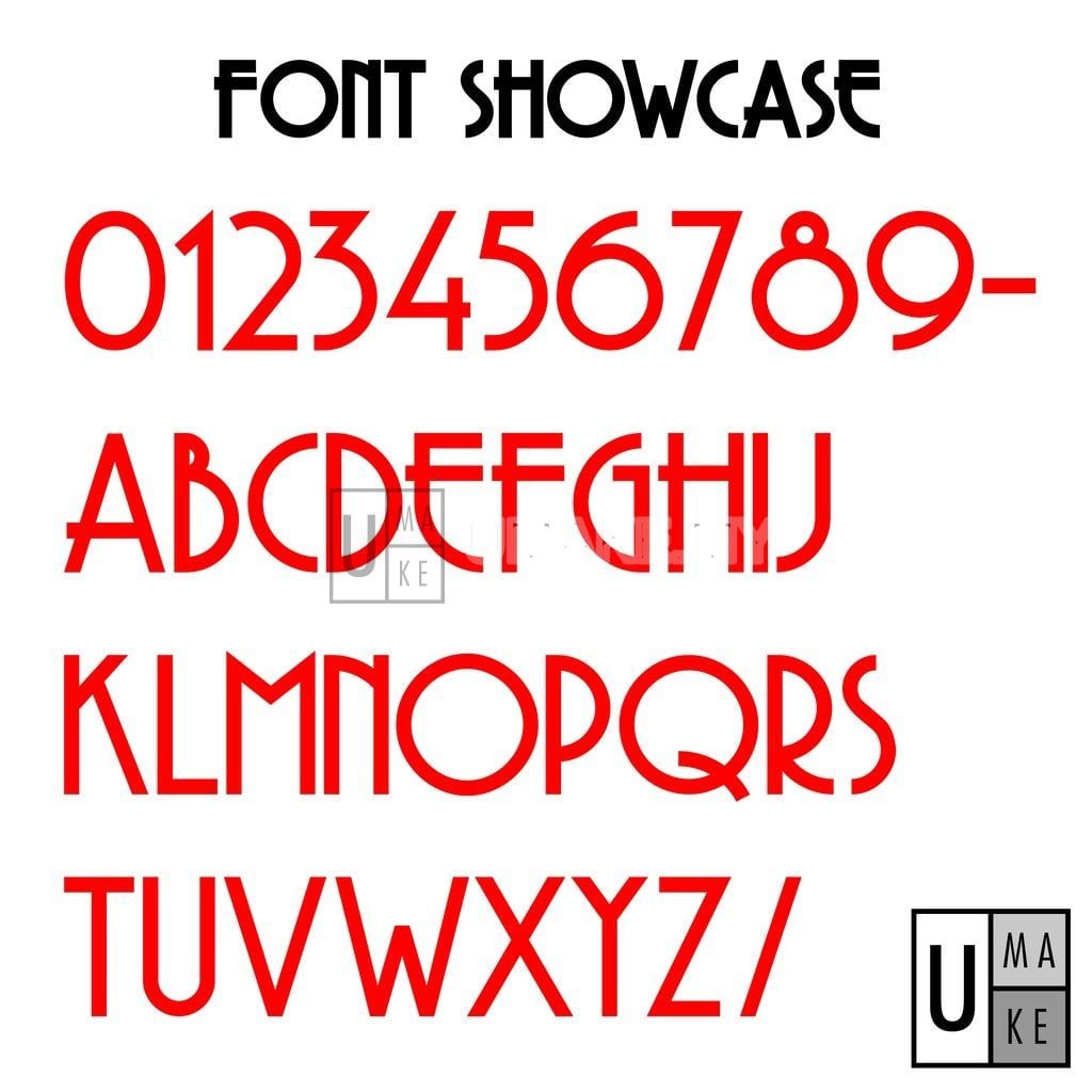 Red Acrylic House Number Digits