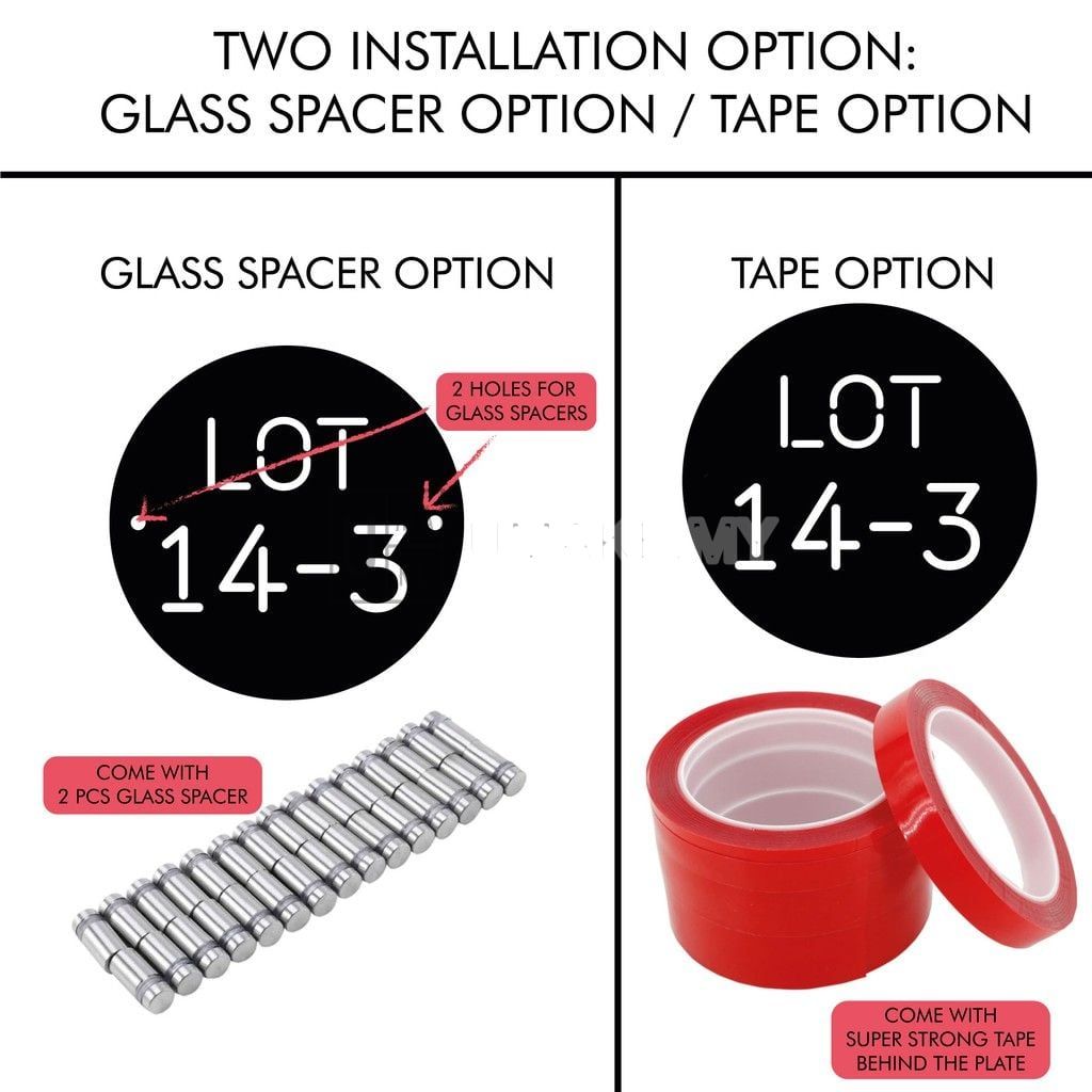 Custom Minimalist Acrylic House Number Plate (19x19cm)