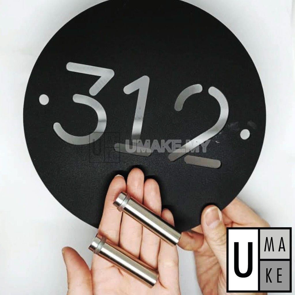 Custom Minimalist Acrylic House Number Plate (19x19cm)