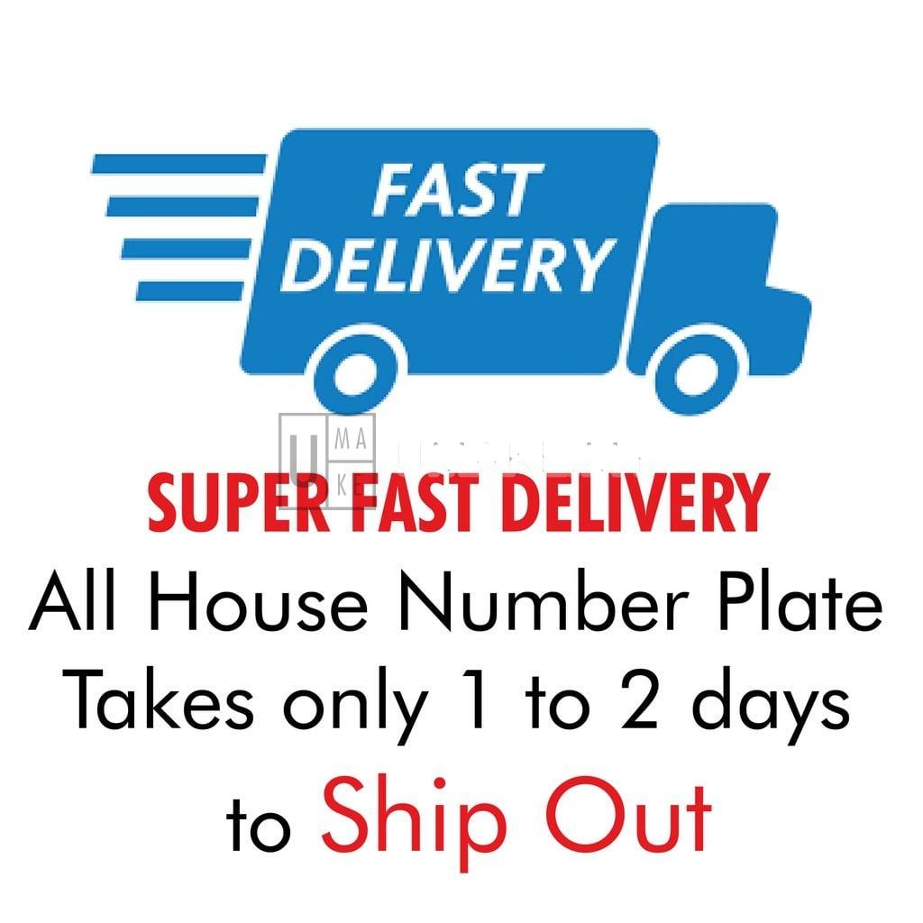 Custom Minimalist Acrylic House Number Plate (19x19cm)