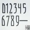 Black Acrylic Door Number Plaque (10cm) view 2