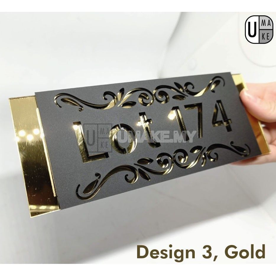 Modern Acrylic House Number Plate