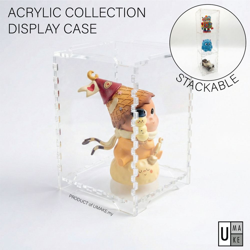 Acrylic Self-Assembly Display Case (Stackable & Dustproof)