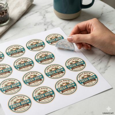 Label Sticker Matte Lam 100micron