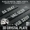 3D Crystal Car Number Plate | Nombor Plat Kereta Kristal Timbul Custom (No Flat Acrylic) view 1