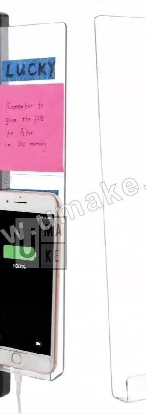 Acrylic Monitor Memo Board | Computer Side Notes Board with Phone Holder