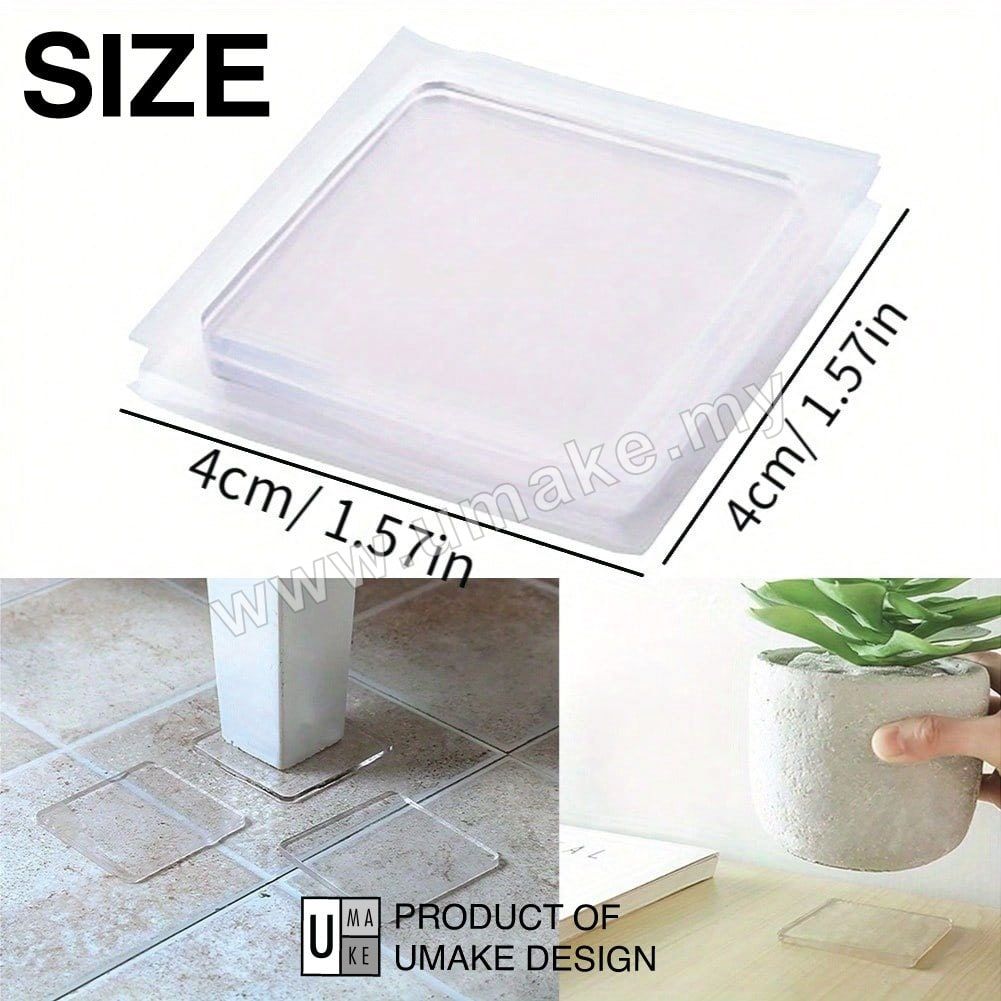 Transparent Furniture Pads | Anti-Slip Shockproof Floor Protectors (Reusable, Washable)