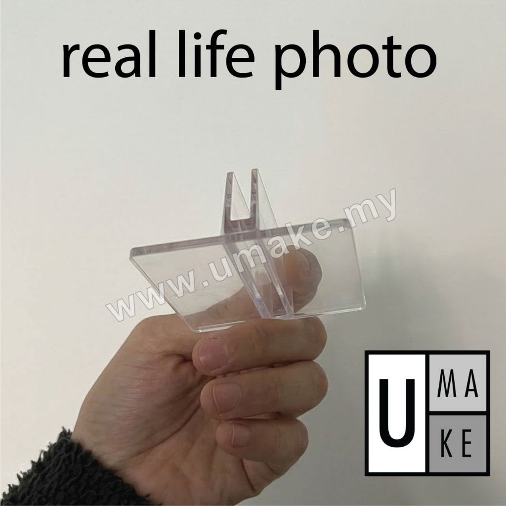 Clear Acrylic Sign Holder Stand Base | 5mm Slot Display for KT Board, Menus & Laminated Paper