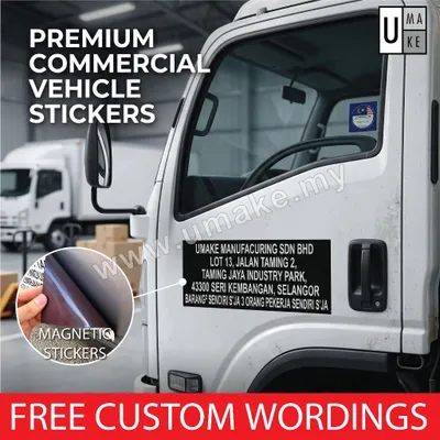 Puspakom Lorry Magnetic Sticker | Custom Lorry Company Name & Address Sign (JPJ BDM BTM)