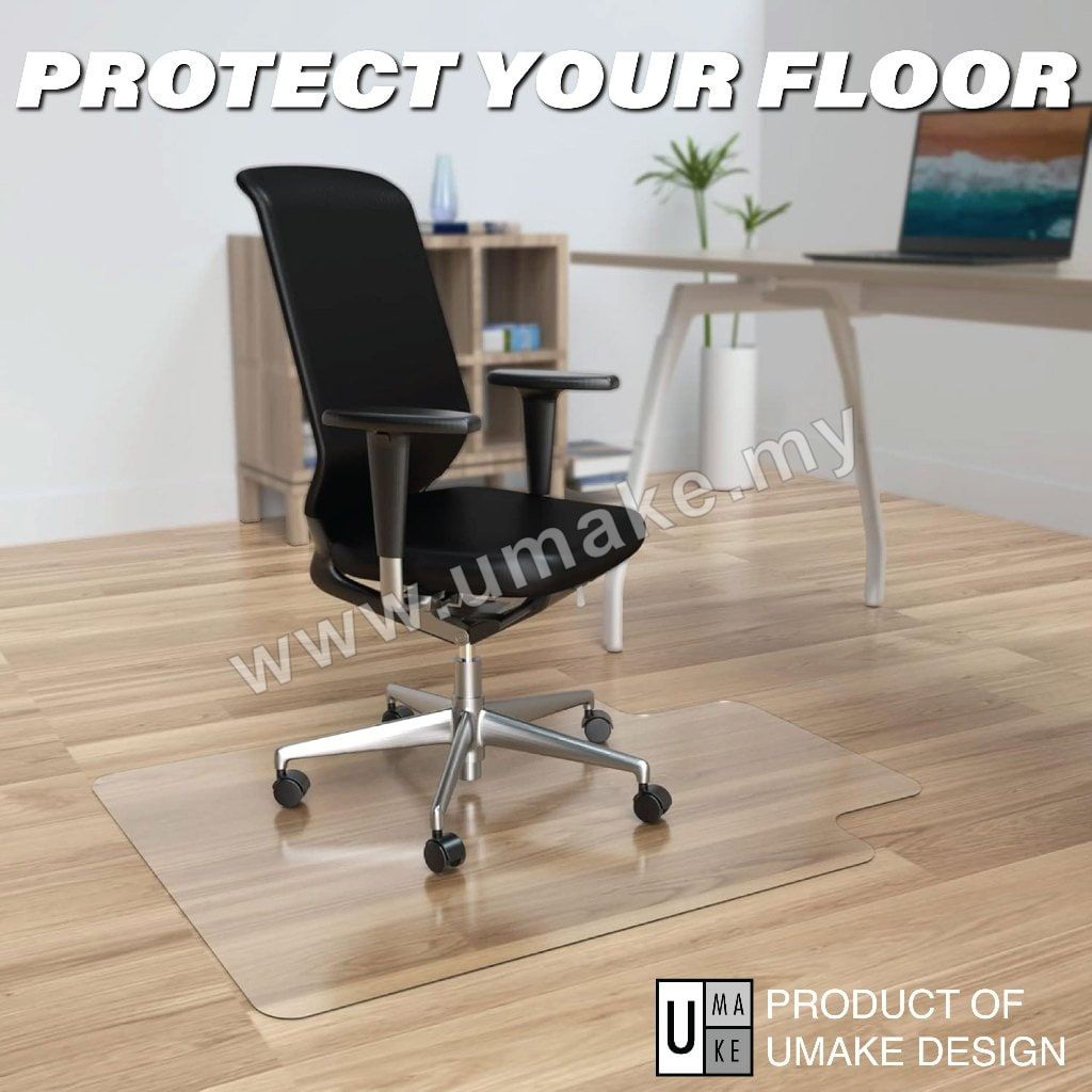 Clear PVC Office Chair Mat | Hard Floor Protector & Anti-Slip Pad (Hardwood / Tile)
