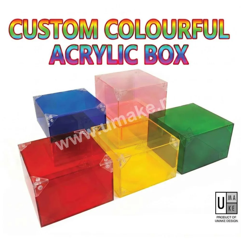 Custom Colourful Tinted Acrylic Display Box | Dustproof Case & Organizer