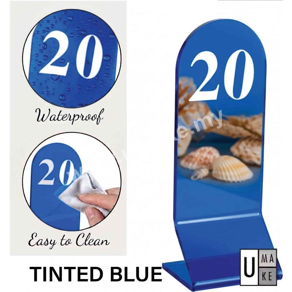 Standing Acrylic Table Numbers Set | Restaurant, Hawker & Event (Nombor Meja)