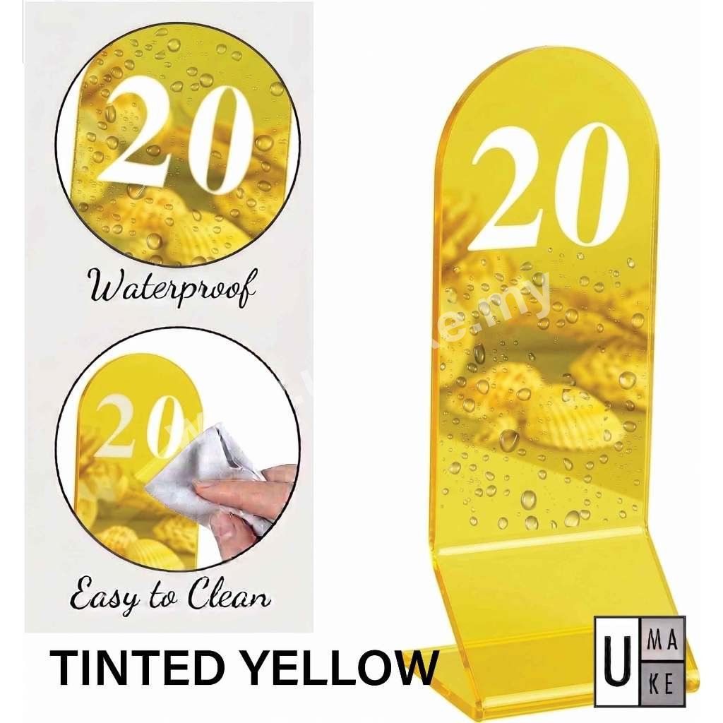 Standing Acrylic Table Numbers Set | Restaurant, Hawker & Event (Nombor Meja)