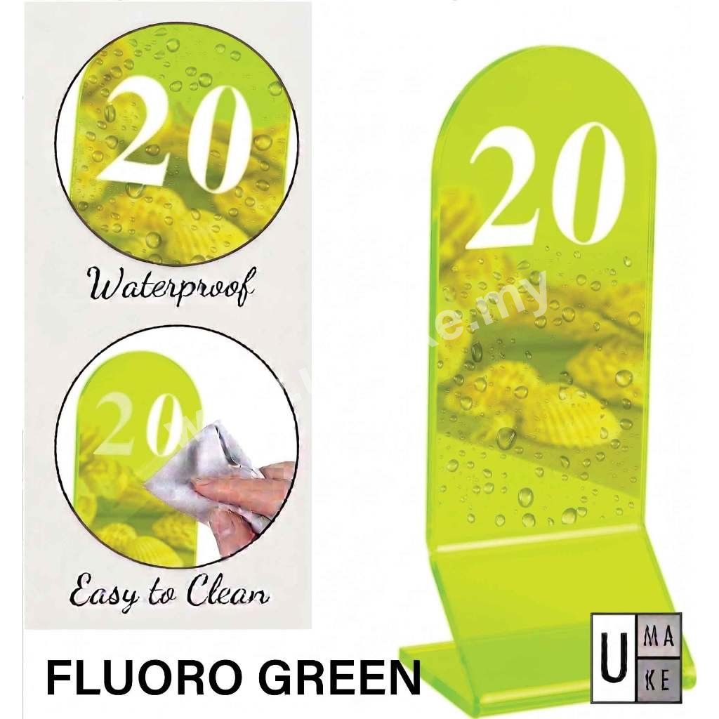 Standing Acrylic Table Numbers Set | Restaurant, Hawker & Event (Nombor Meja)