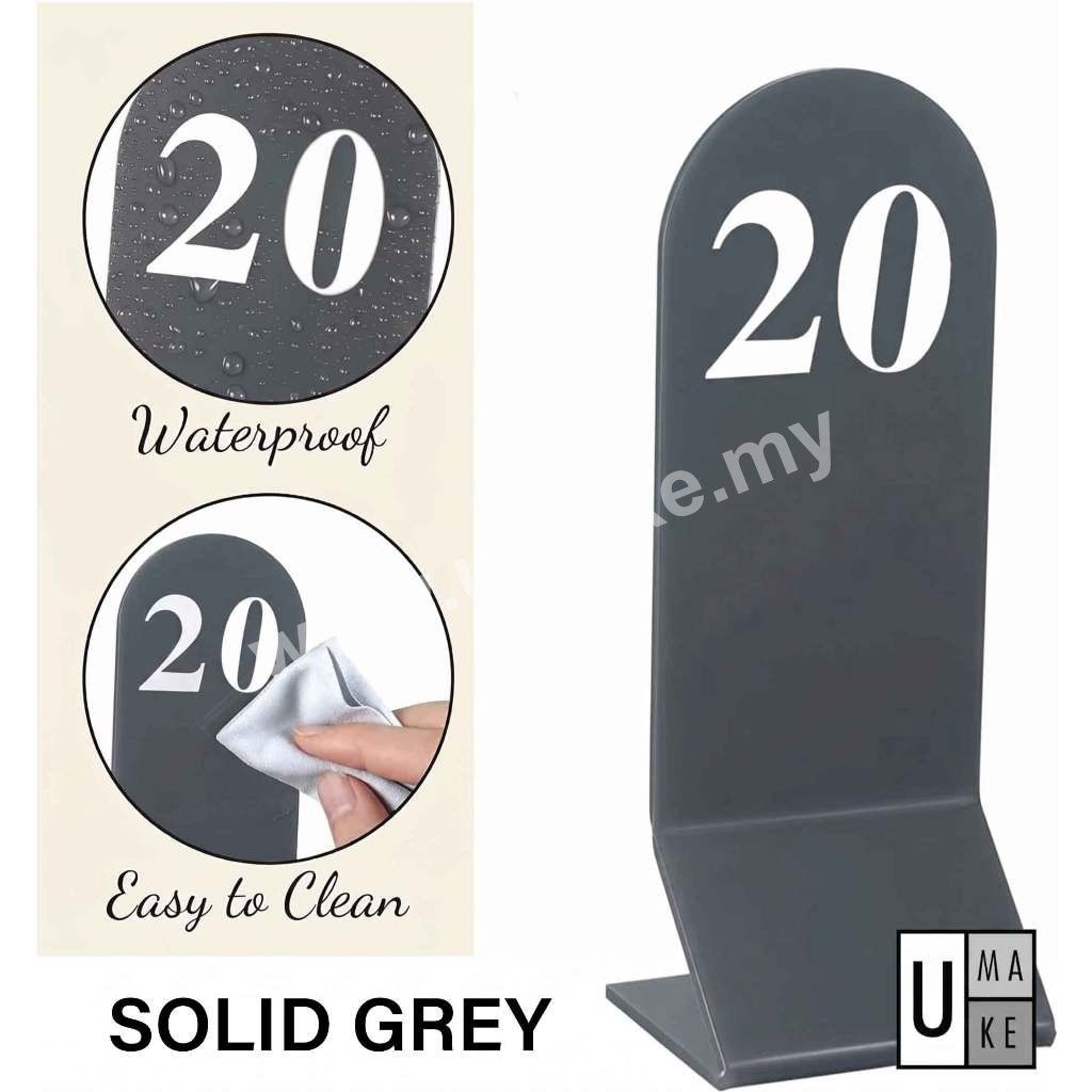 Standing Acrylic Table Numbers Set | Restaurant, Hawker & Event (Nombor Meja)