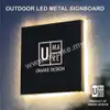 Stainless Steel Brushed LED Lightbox Signboard | Outdoor 3D Laser-Cut Shop Front Sign view 1