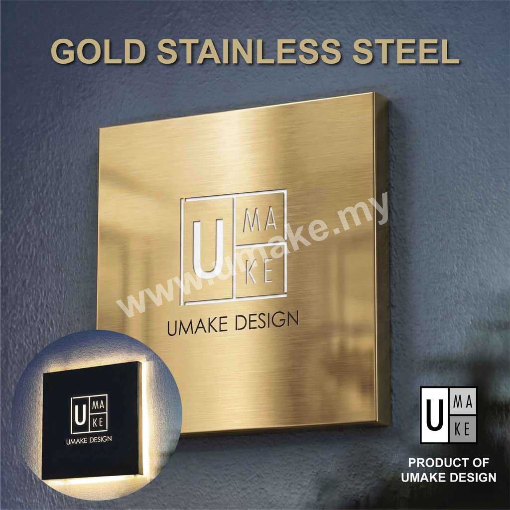 Stainless Steel Brushed LED Lightbox Signboard | Outdoor 3D Laser-Cut Shop Front Sign view 3
