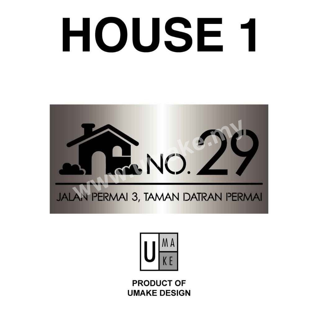 LED House Number Plate | 304 Stainless Steel Backlit Address Sign (Nombor Rumah LED)