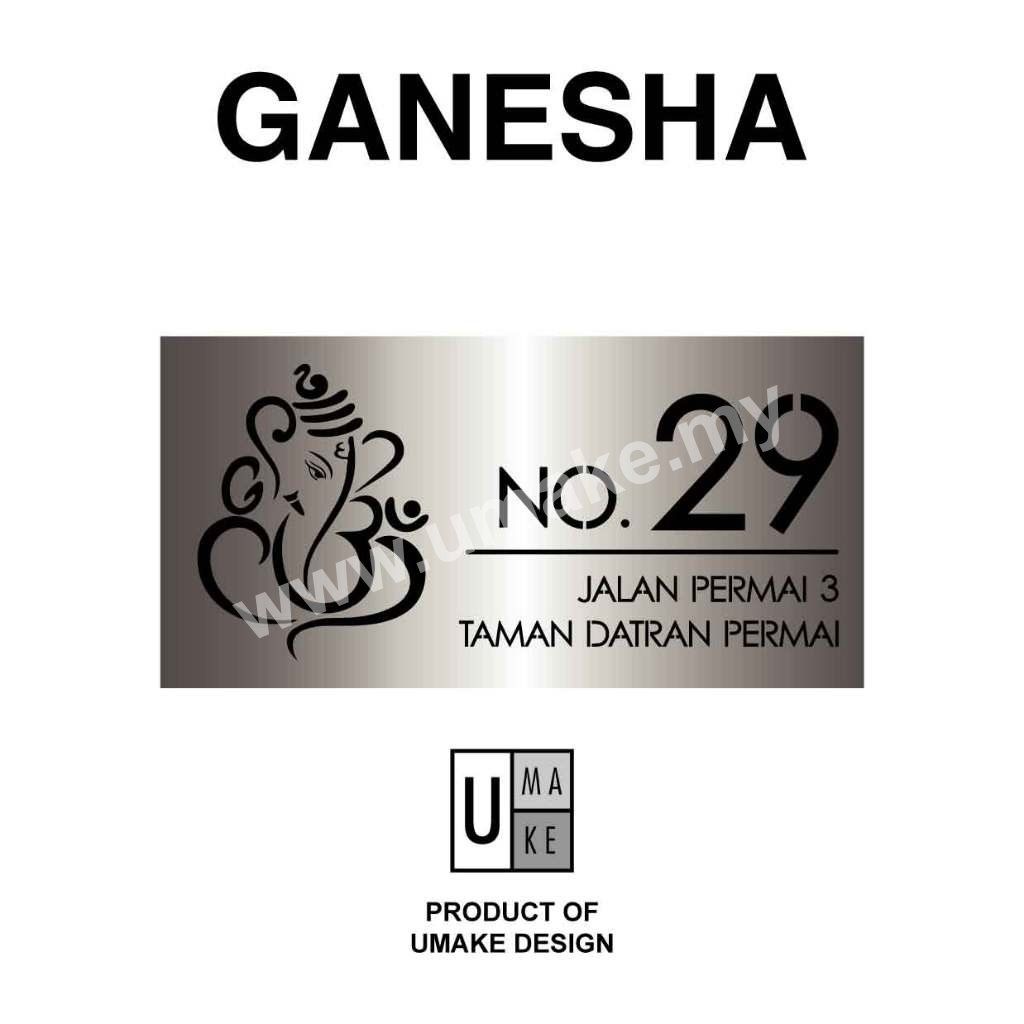 LED House Number Plate | 304 Stainless Steel Backlit Address Sign (Nombor Rumah LED)