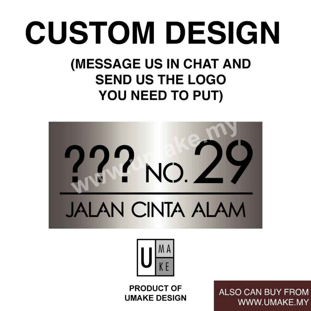 LED House Number Plate | 304 Stainless Steel Backlit Address Sign (Nombor Rumah LED)