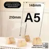 Rubberwood & Acrylic Menu / Poster Standee | 2-in-1 Cafe Display Stand view 3